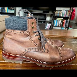Johnston & Murphy Size 8.5 Men’s Leather Boots in Chestnut Brown